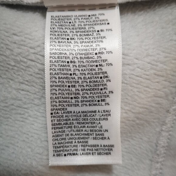 Athleta Ladies Size Large Light Grey Fleece Lined Straight Fit Sweat Top - Picture 8 of 13